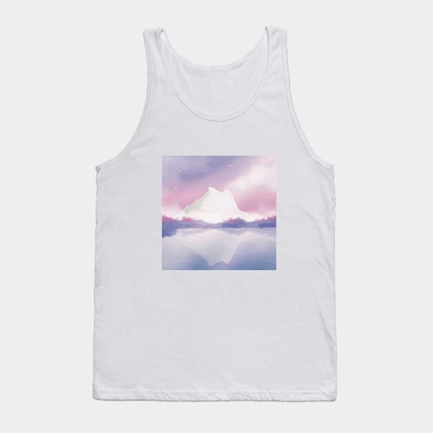 Beautiful Purple Snow Mountain Tank Top by mil.creates